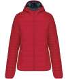 KB6111 Kariban Ladies Lightweight Hooded Padded Jacket Red colour image